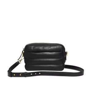 Madewell The Transport Puffed Leather Camera Crossbody Black